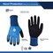 Ge Coated Gloves, Latex, Sandy, Blue, L 1 PR GG211XLC - alternate 2
